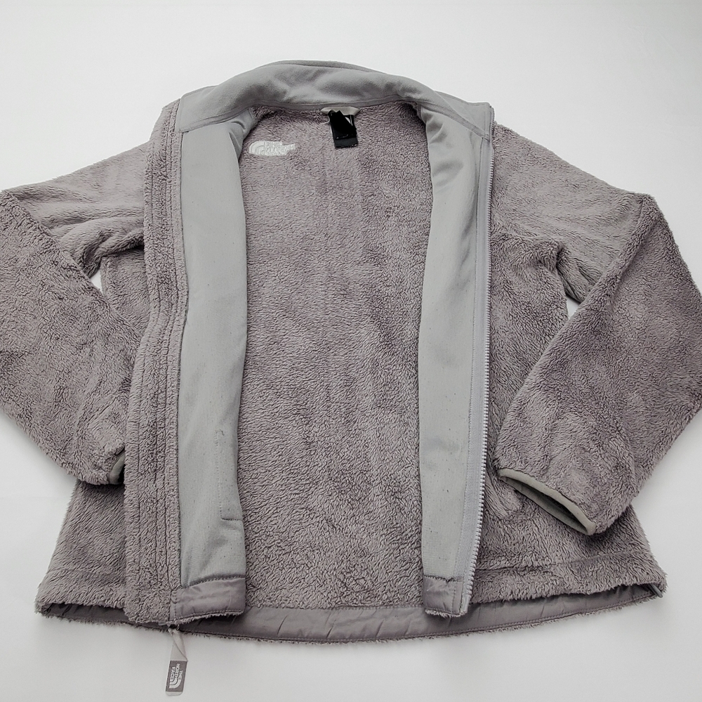 The North Face Womens Sweater Fleece Jacket Heather Gray Full Zip Pockets Size M - Picture 7 of 12
